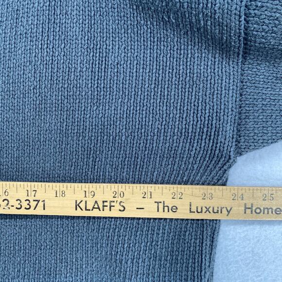 EILEEN FISHER Cardigan L Heavy Cotton Chunky Button Up Drop Shoulder Gray - Picture 8 of 12